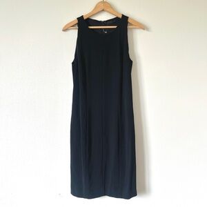 The Row Black Silk & Viscose Sleeveless Fitted Sheath Dress - Little Black Dress